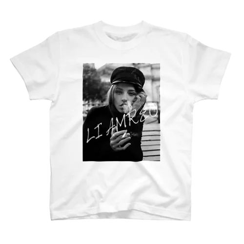 girls smoking photo Regular Fit T-Shirt