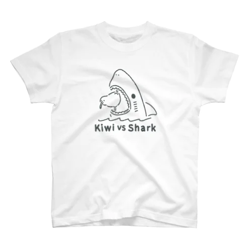キーウィVSサメ 티셔츠