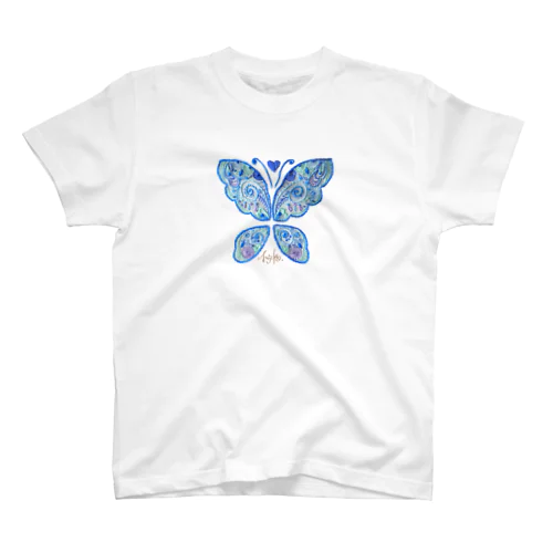 蝶々刺繍 ✺ icey blue スタンダードTシャツ
