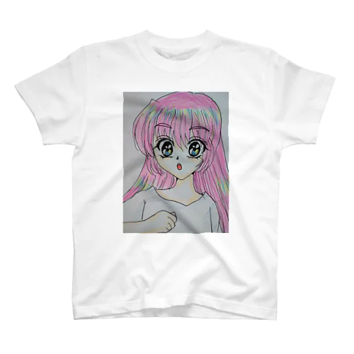 ピンク髪の女の子 Regular Fit T-Shirt