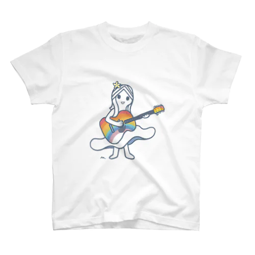 rainbow guitar girl  スタンダードTシャツ