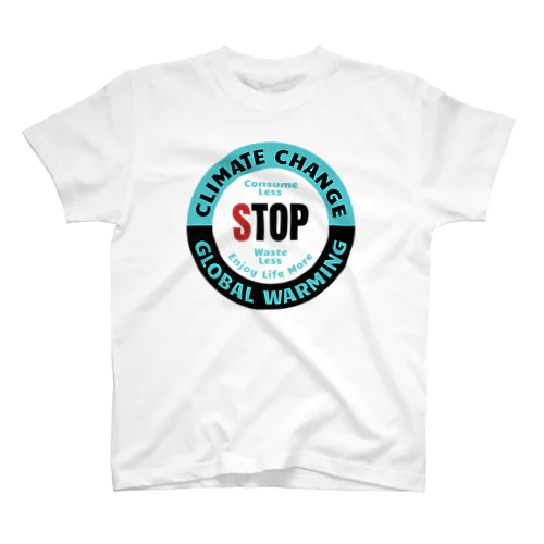 ストップ地球温暖化 Stop Global Warming Regular Fit T-Shirt