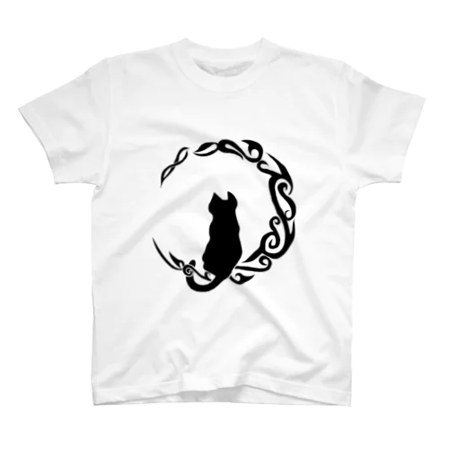 黒猫 Regular Fit T-Shirt