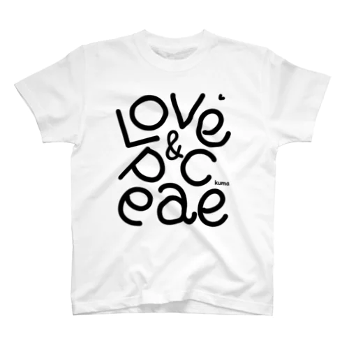 Love&Peace・black スタンダードTシャツ