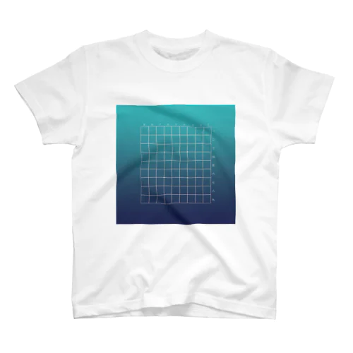 青いグラデーション将棋盤 スタンダードTシャツ