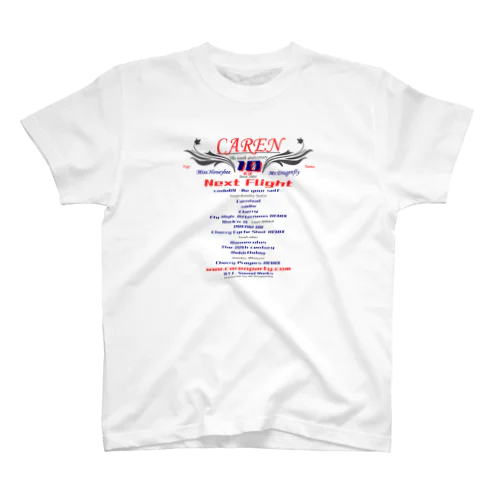 CAREN【歌憐】2nd Album『Next Flight』発売記念（白） スタンダードTシャツ