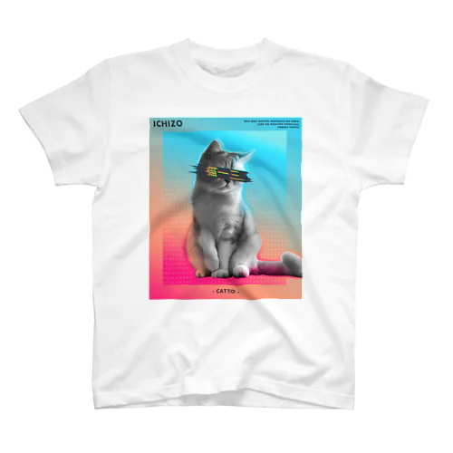 目線猫一三 スタンダードTシャツ