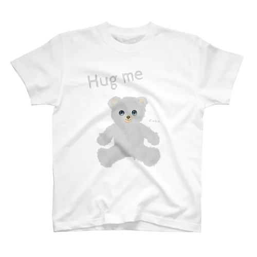 【Hug me】（白くま） 티셔츠