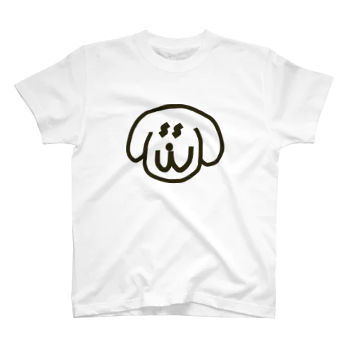 白い犬の 티셔츠