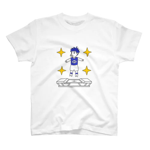 ピッグトランポリン（ブルー） スタンダードTシャツ