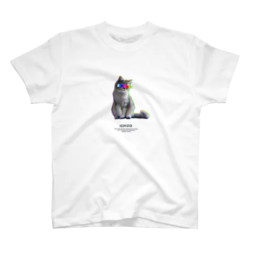 レインボー目線猫Tシャツ スタンダードTシャツ