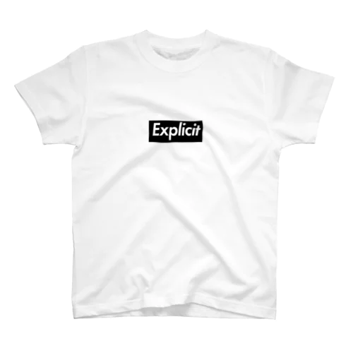 露骨な [Explicit] -Black Box Logo- Regular Fit T-Shirt