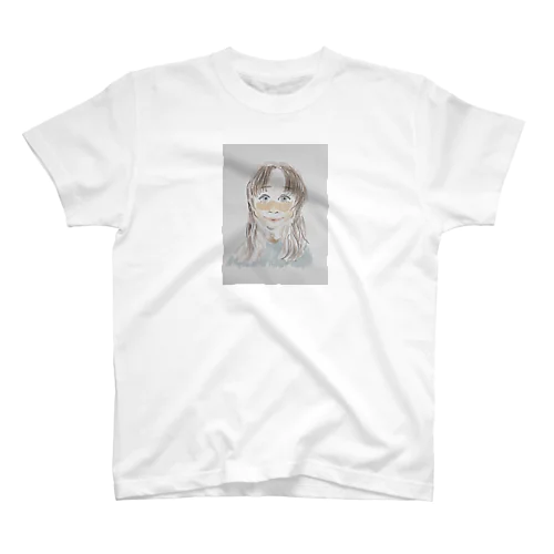水彩画女の子 Regular Fit T-Shirt