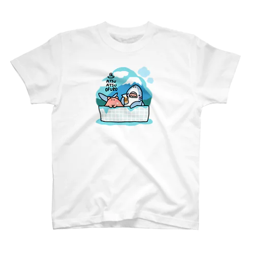 熱々お風呂とサメとメンダコ Regular Fit T-Shirt