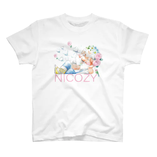 ニコじい寝ころびガーリー Regular Fit T-Shirt