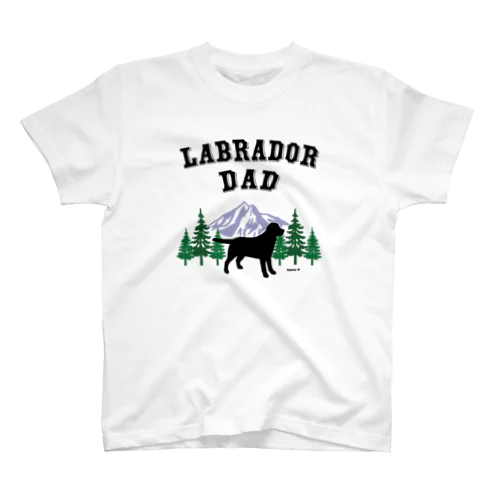 Labrador Dad ブラックラブラドール Regular Fit T-Shirt