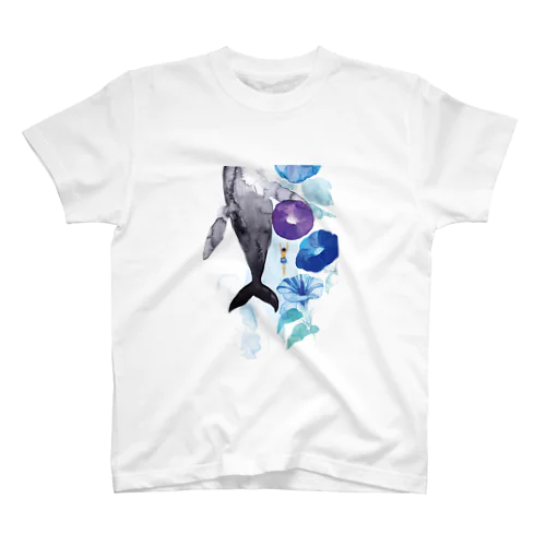 鯨と朝顔 Regular Fit T-Shirt