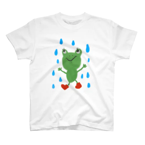 雨がだいすきカエルくん スタンダードTシャツ