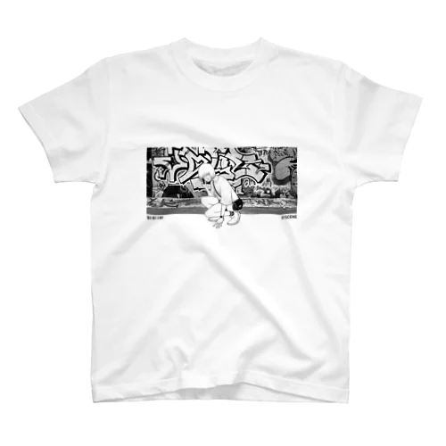 01SCENE-002 - White Regular Fit T-Shirt