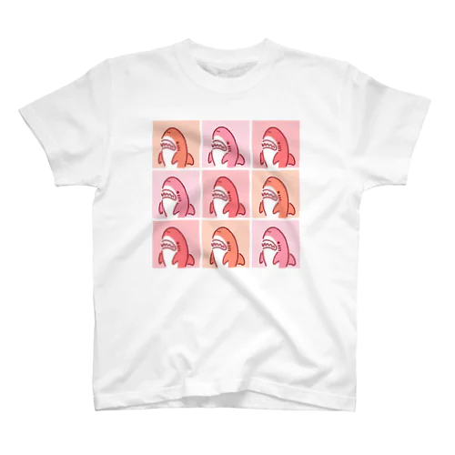9匹のサメピンク 티셔츠