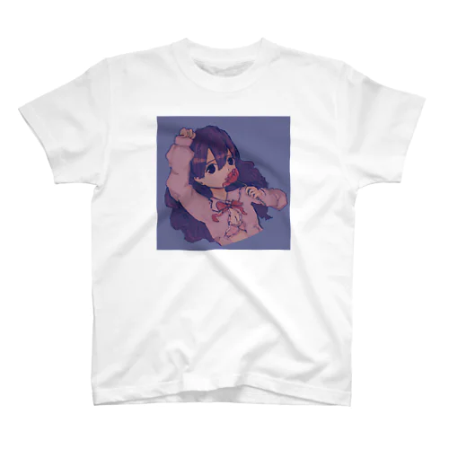 お花と女の子 アニメ風ver. スタンダードTシャツ