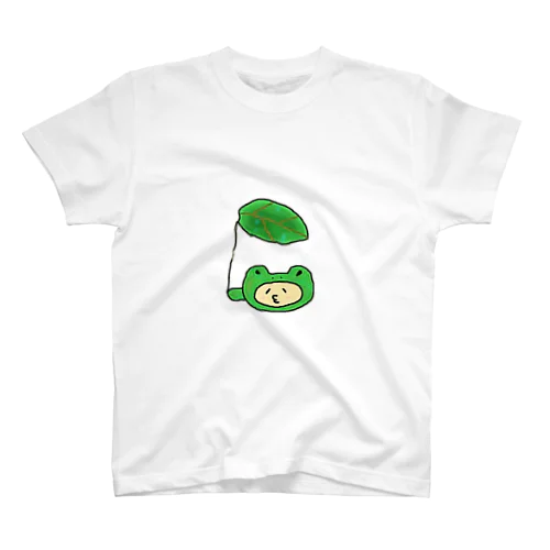 new かえるおじさん【葉っぱの傘】 スタンダードTシャツ