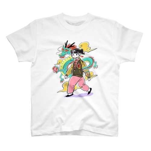 スカジャンチャイナ娘(龍) Regular Fit T-Shirt