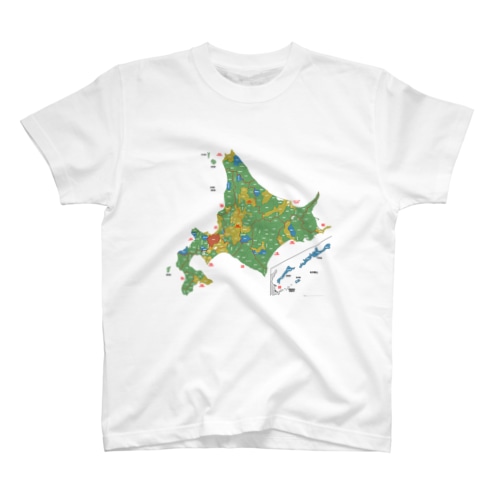 北海道179市町村地図 Regular Fit T-Shirt