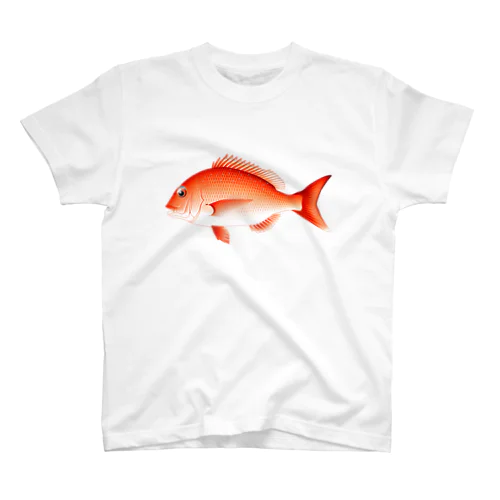 【魚類】マダイちゃん☆真鯛 スタンダードTシャツ