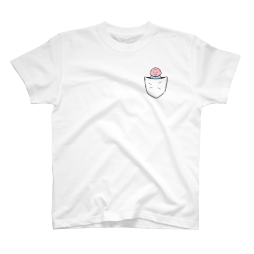 ポケットに赤ちゃん(ブルー) Regular Fit T-Shirt
