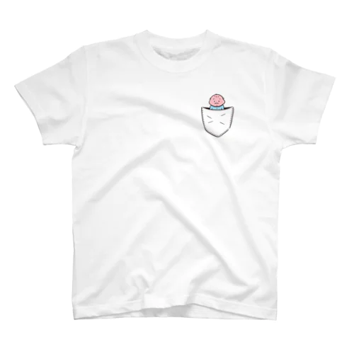 ポケットに赤ちゃん(ブルー) スタンダードTシャツ