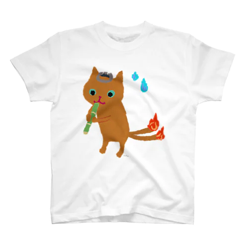 おばけTシャツ＜でっかい五徳猫＞ Regular Fit T-Shirt