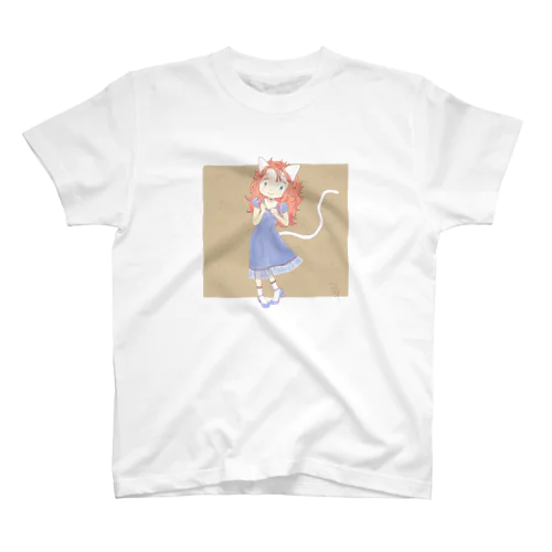 白にゃんdance Regular Fit T-Shirt