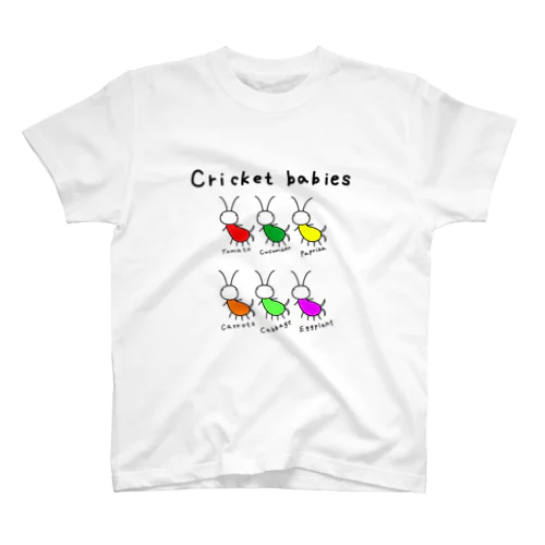 コオロギの赤ちゃん Cricket babies スタンダードTシャツ