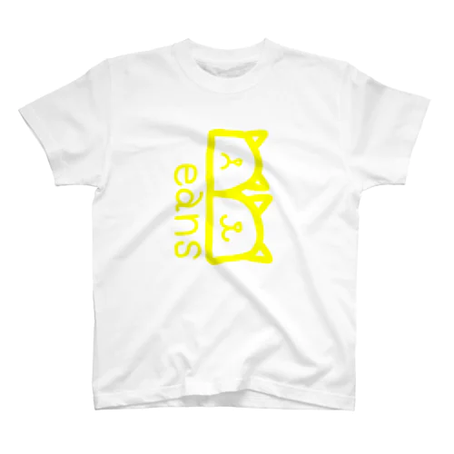 Beansロゴピカピカ黄色縦 スタンダードTシャツ