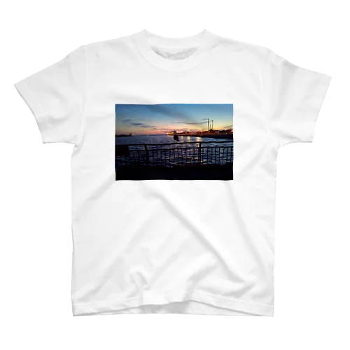 釧路の夕焼けとカモメ スタンダードTシャツ