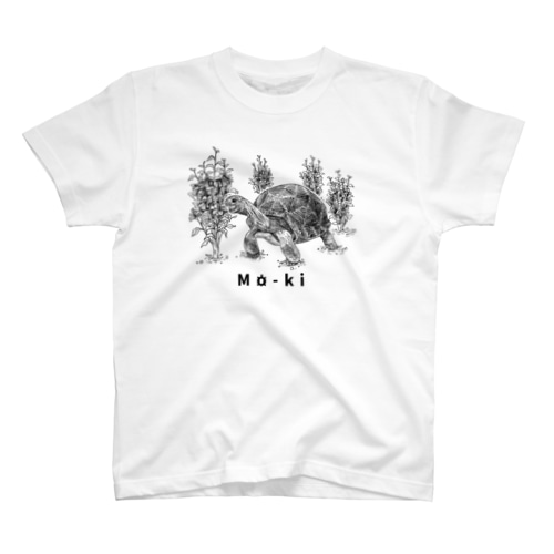 Mo-ki カメTシャツ　アルダブラゾウガメ Regular Fit T-Shirt