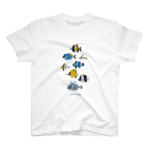 お魚いろいろ 縦2 スタンダードTシャツ