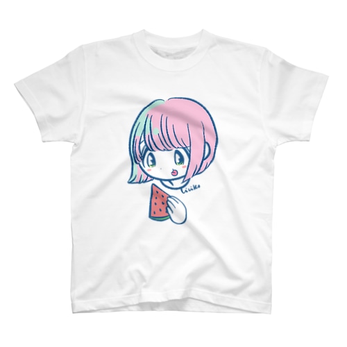 スイカをペロリ🍉 Regular Fit T-Shirt