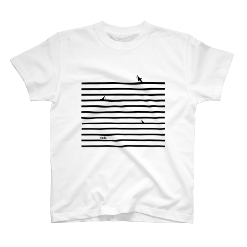 サメサメボーダー | Black | Regular Fit T-Shirt