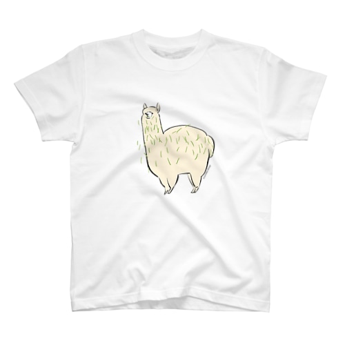 めっちゃ草ついてるアルパカ Regular Fit T-Shirt