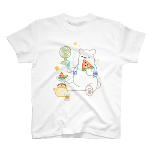 納涼しろくまくん Regular Fit T-Shirt