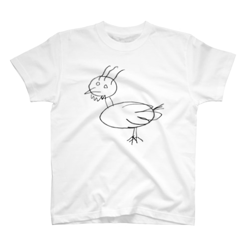 ながはなさんの描いた鳥(黒) Regular Fit T-Shirt