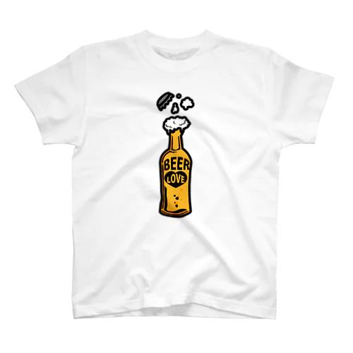 ILOVEBEER-ビール瓶-お酒好きに スタンダードTシャツ