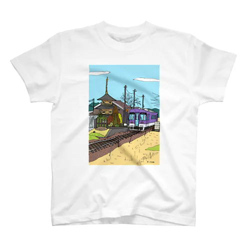 塔のある駅舎 Regular Fit T-Shirt