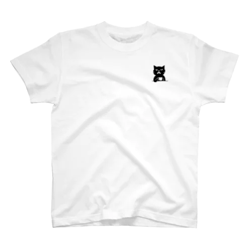 喫茶・髭猫ロゴ② Regular Fit T-Shirt