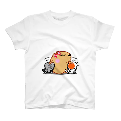 きゃぴばら女子部ゆるねこ【ぺこり】 Regular Fit T-Shirt