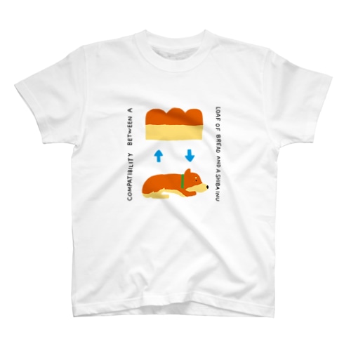 柴犬と食パン Regular Fit T-Shirt