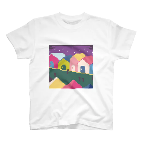 ドット絵 夜の街 Regular Fit T-Shirt