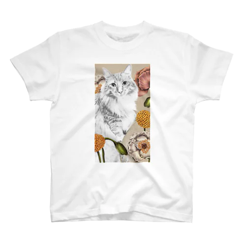 Flower CAT Regular Fit T-Shirt